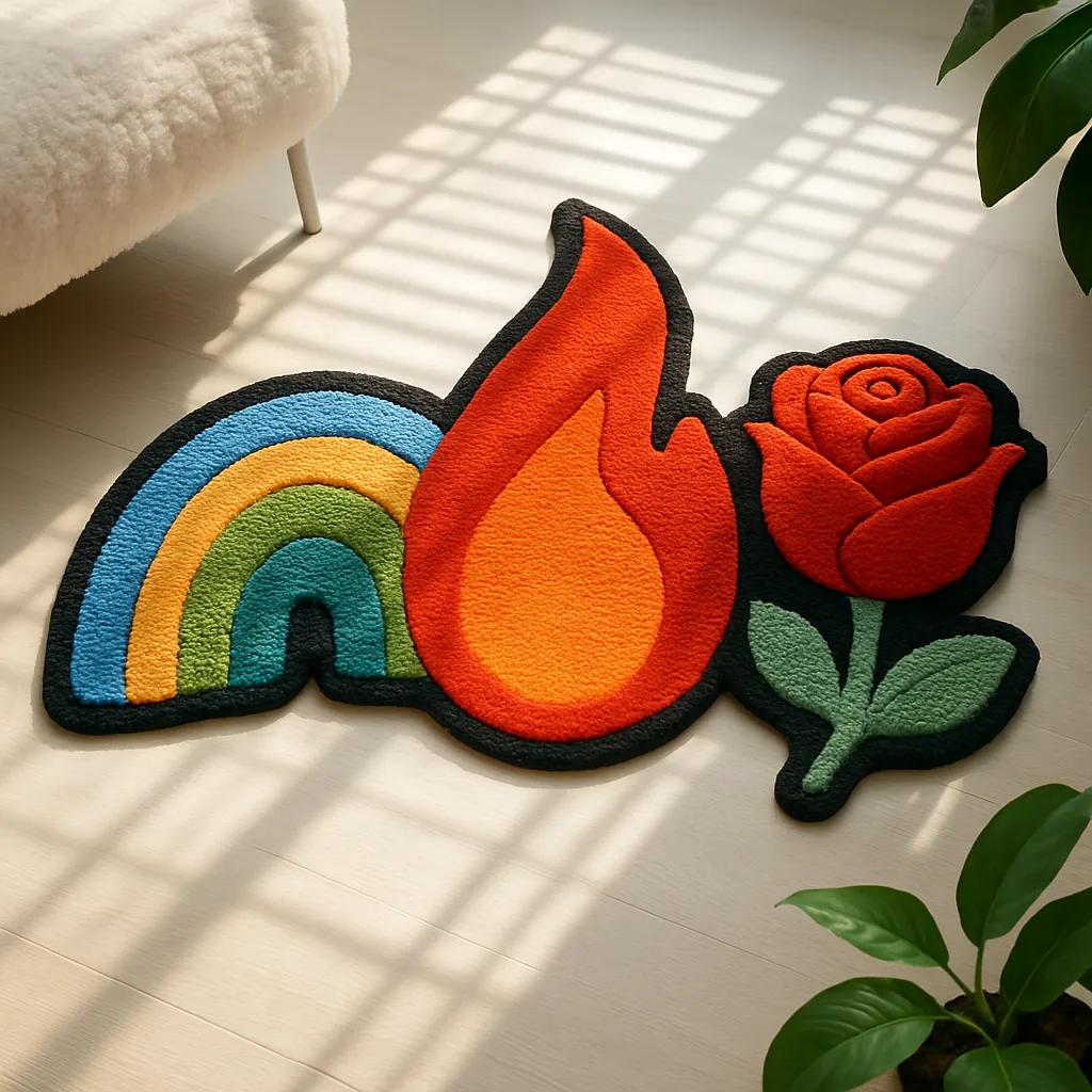 Create a cotton carpet with the logo you want 🧶