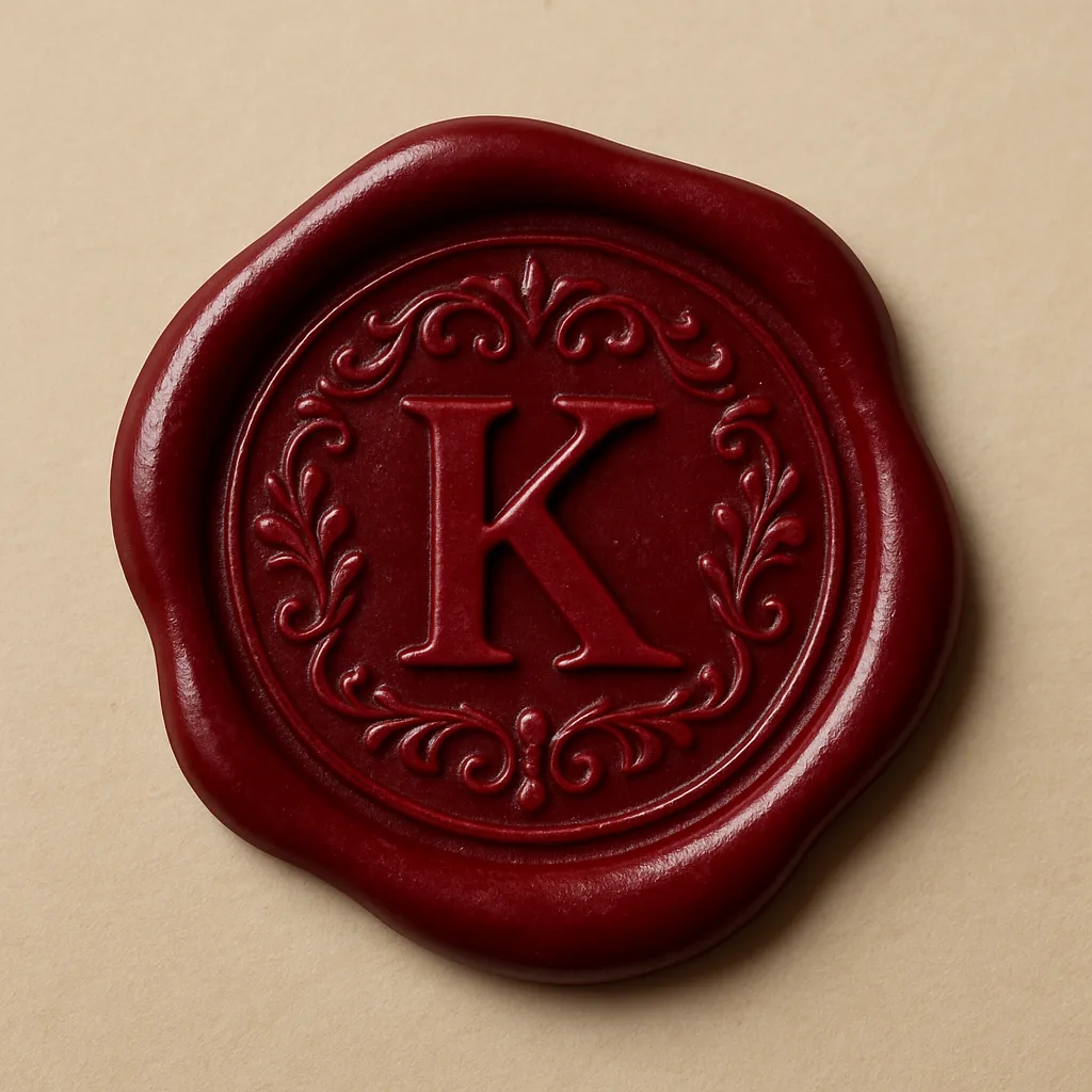 Customizable Elegant Wax Seal, Realistic and Refined