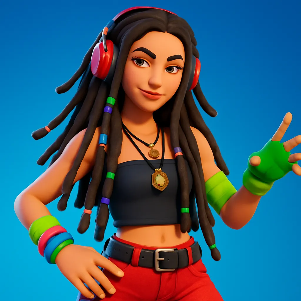 Remade your image turn to the signature Fortnite skin aesthetic seen in Epic Games' Unreal Engine.