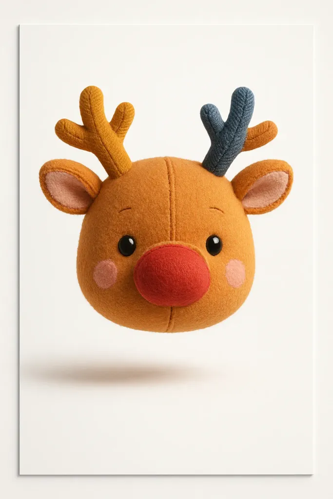 Minimalist Plush Head Poster Generator sample output