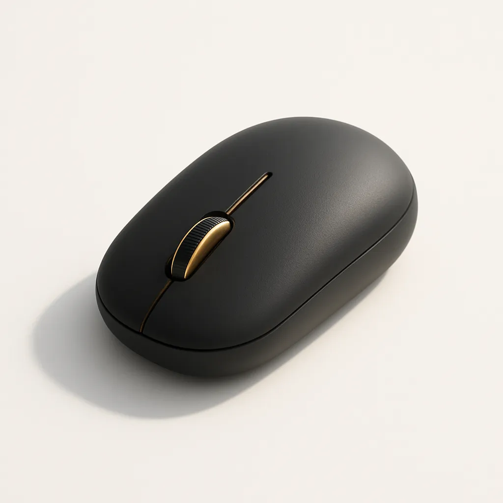 Black & Gold Icon – Soft Matte 3D Render