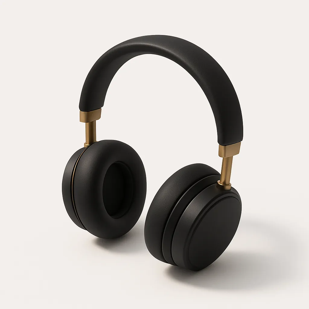 Black & Gold Icon – Soft Matte 3D Render sample output