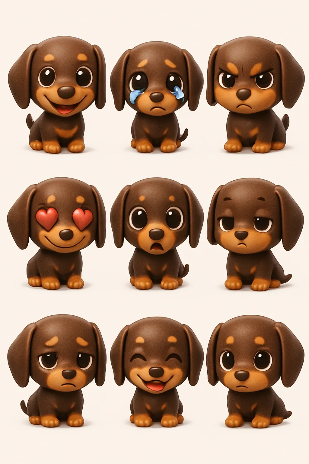 Chibi Pet Vinyl Emoji Set (Version 1)
