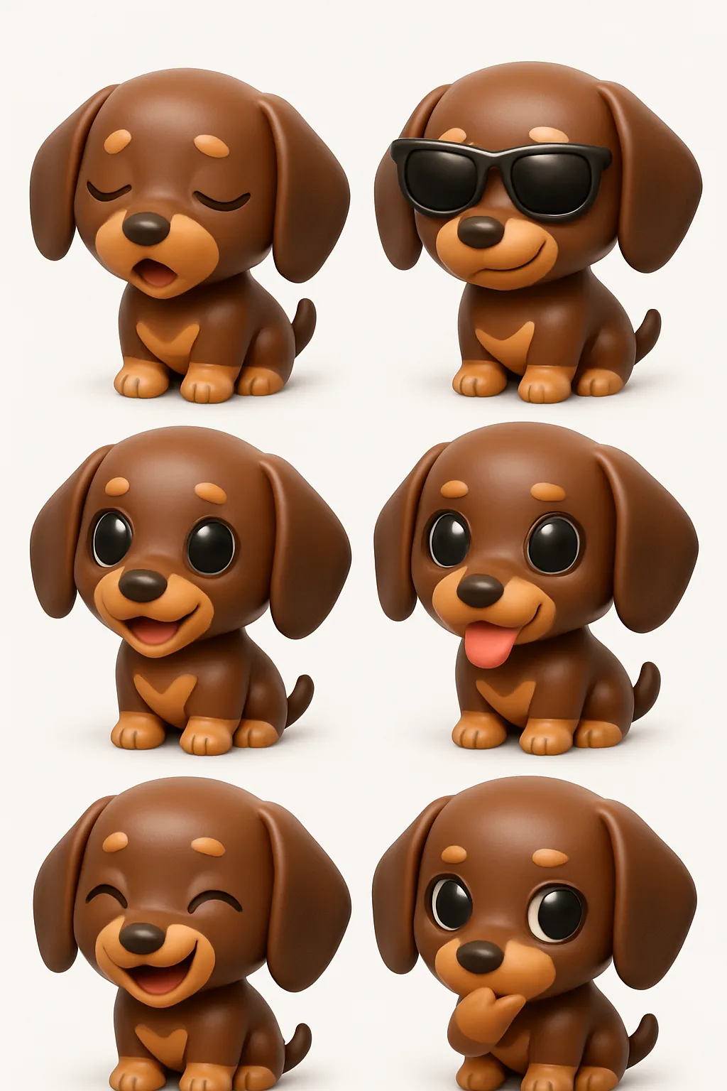 Chibi Pet Vinyl Emoji Set (Version 2)