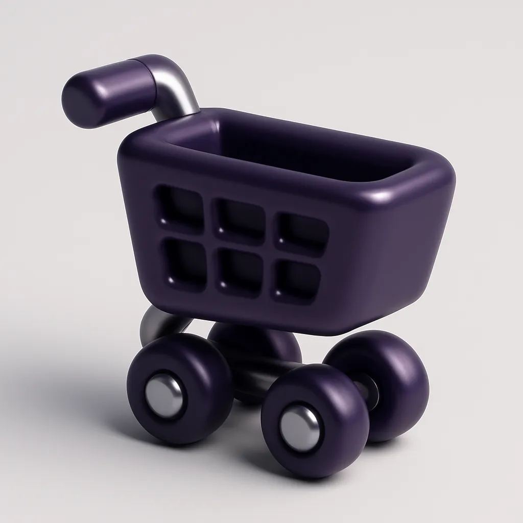 Isometric 3D Icon – Glossy Purple Series