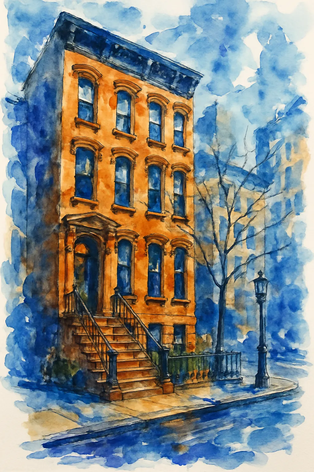 Aquarelle Urban Sketch Template