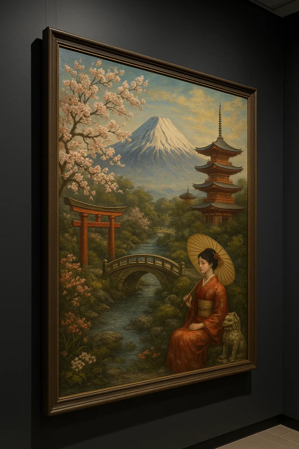 A Classical Oil Painting Gallery Prompt