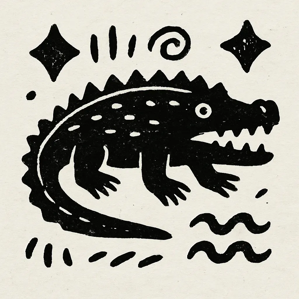 Primitive Black-and-White Ink Illustration sample output