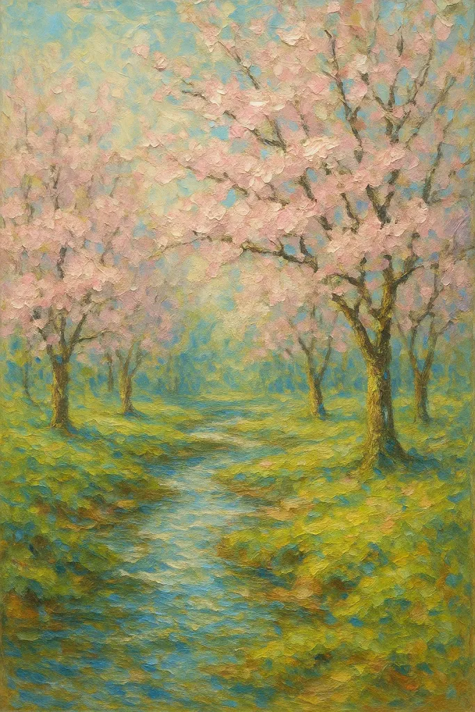 Impressionist Impasto Garden sample output