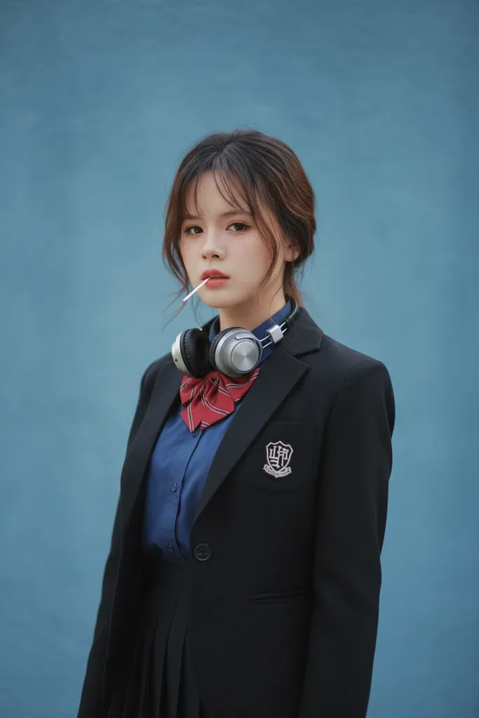 Cinematic School Uniform Absolute Face Lock sample output