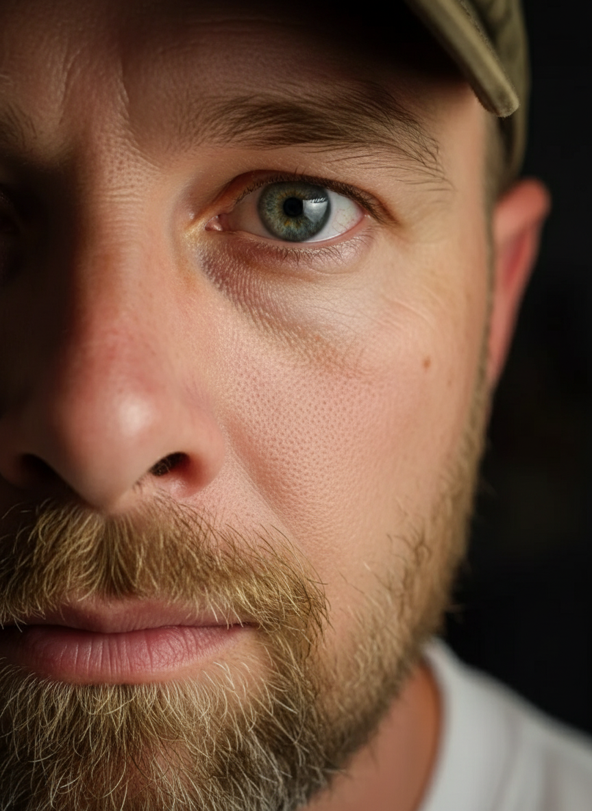 Hyperreal Extreme Close-Up Portrait