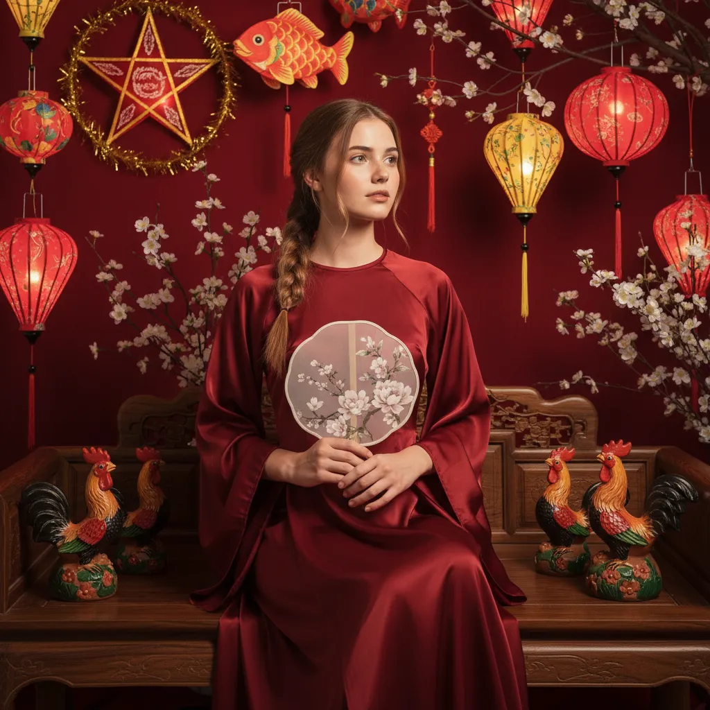 Mid-Autumn Elegance — Vietnamese Cultural Concept Portrait sample output