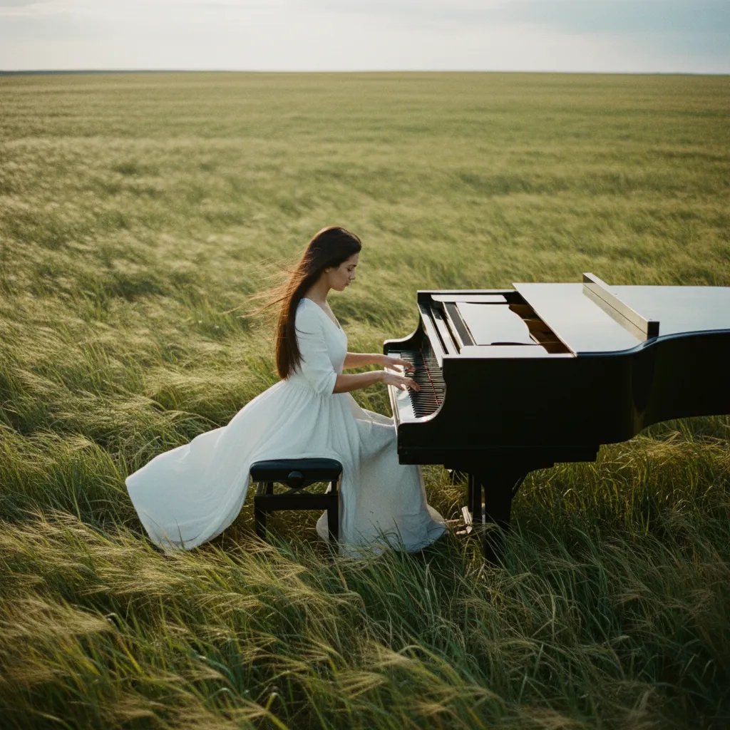 Healing Meadow Piano Portrait sample output