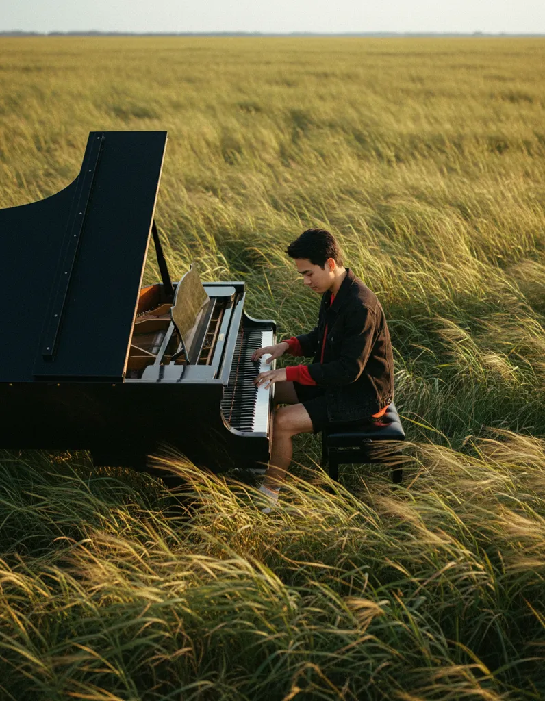 Healing Meadow Piano Portrait sample output