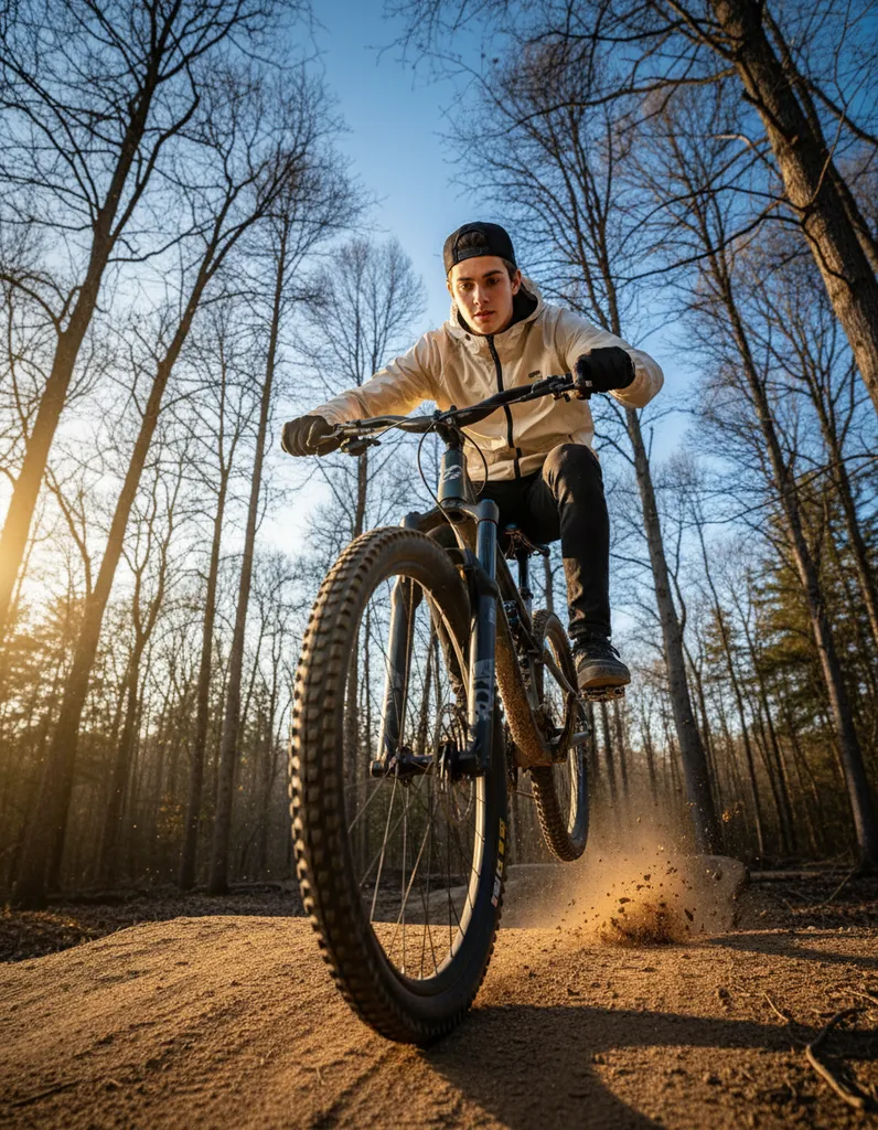 Extreme Mountain Bike Action Portrait sample output