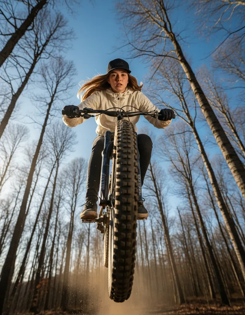 Extreme Mountain Bike Action Portrait sample output