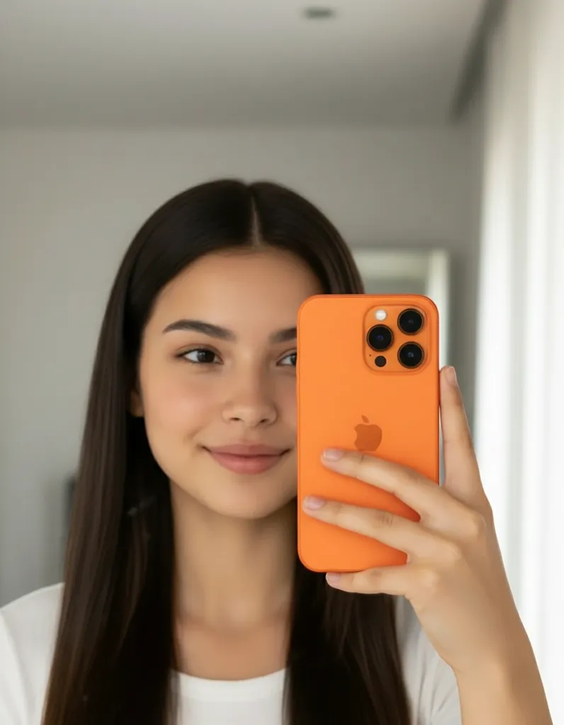 Realistic Mirror Selfie iPhone sample output