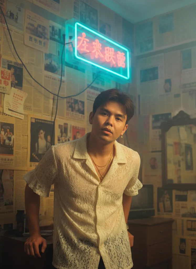 Hong Kong Retro Portrait — 1990s Film Mood sample output