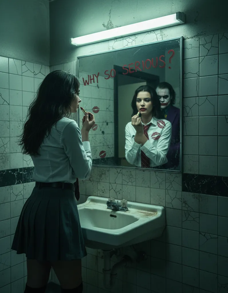 Ultra-realistic cinematic mirror selfie with natural lighting and realistic reflections