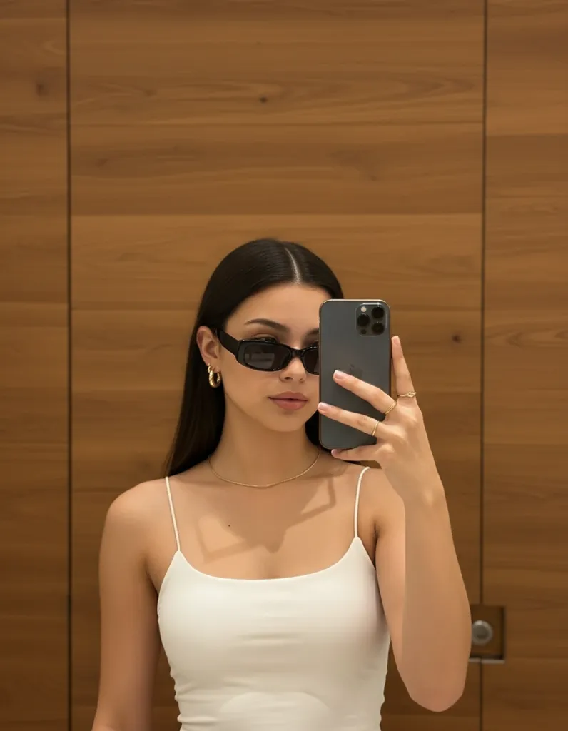 Modern Glamour Mirror Selfie  — Chic Reflection sample output