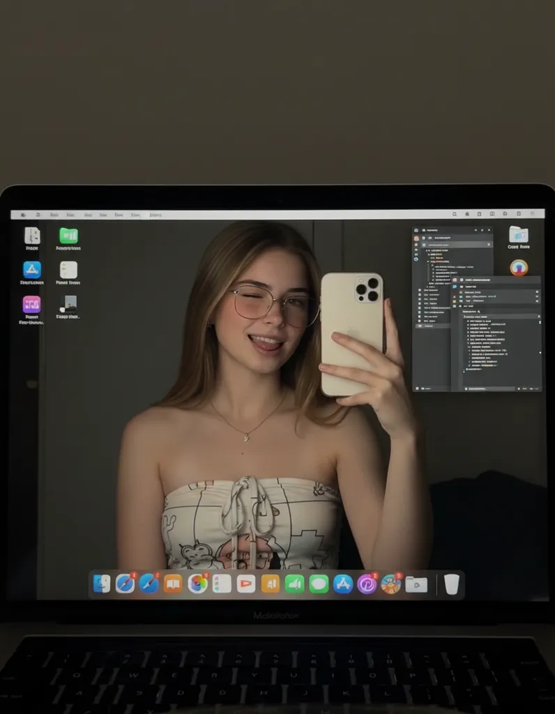 Macbook Selfie — Screen Reflection sample output