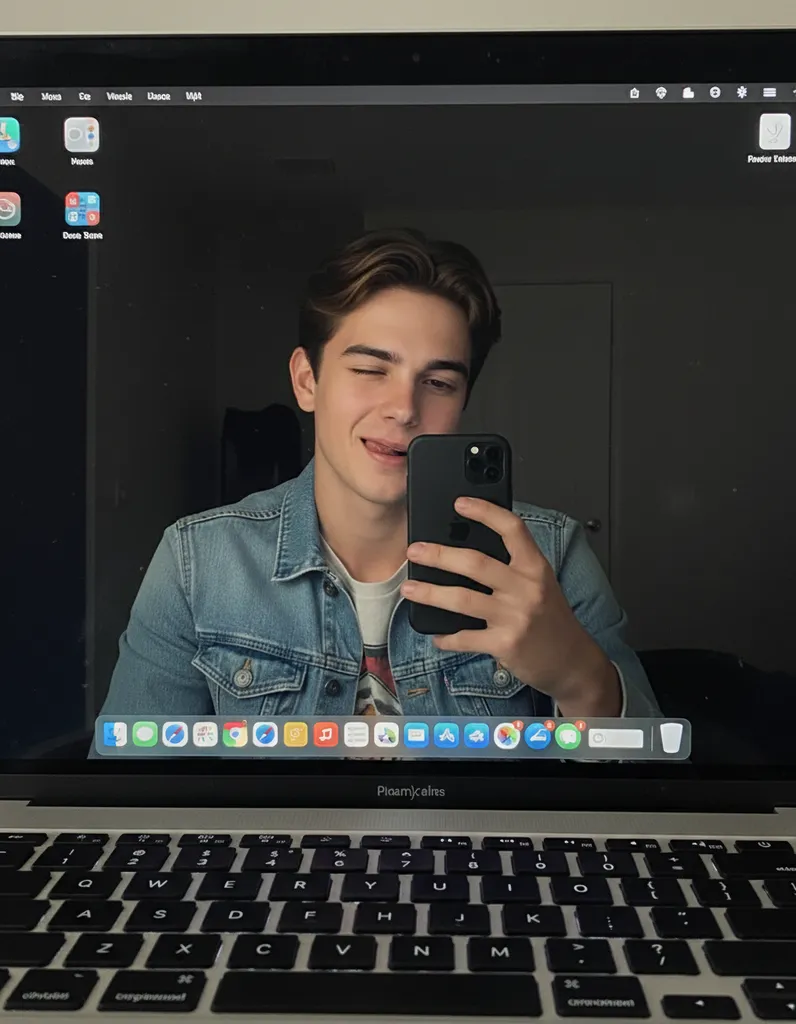 Macbook Selfie — Screen Reflection sample output