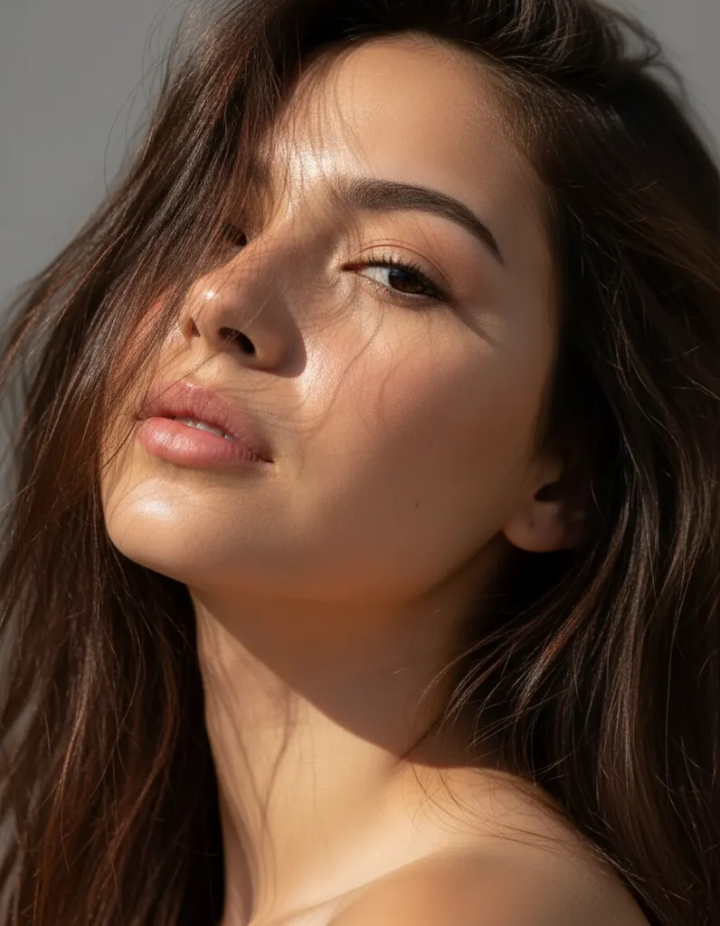 Sunlit Gaze — Natural High-Contrast Headshot sample output