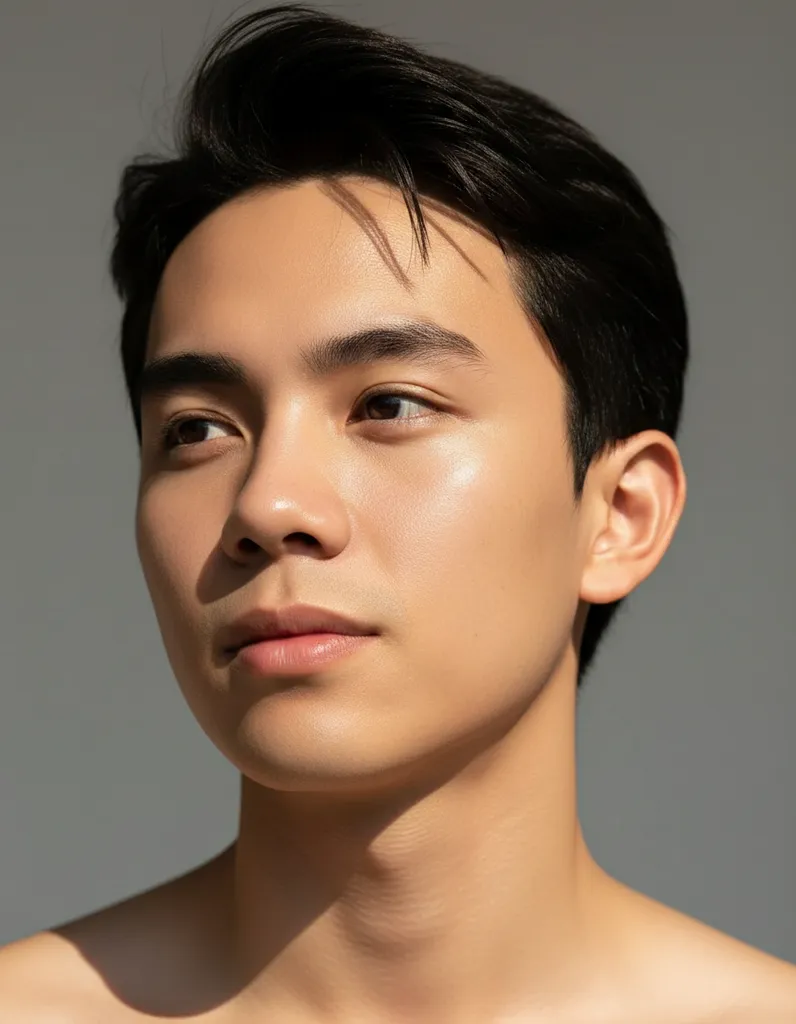 Sunlit Gaze — Natural High-Contrast Headshot sample output