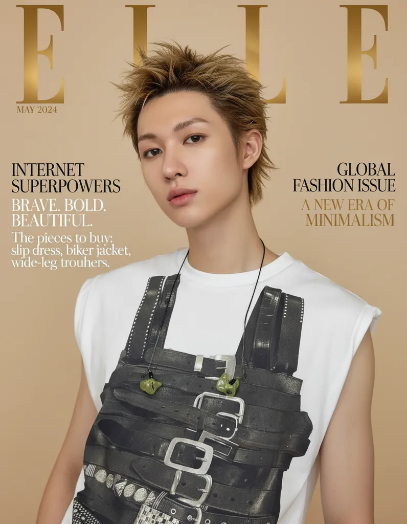 ELLE Magazine — Modern Minimalist Editorial Cover sample output