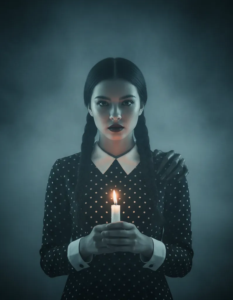 Wednesday Poster — Halloween Eerie Portrait sample output