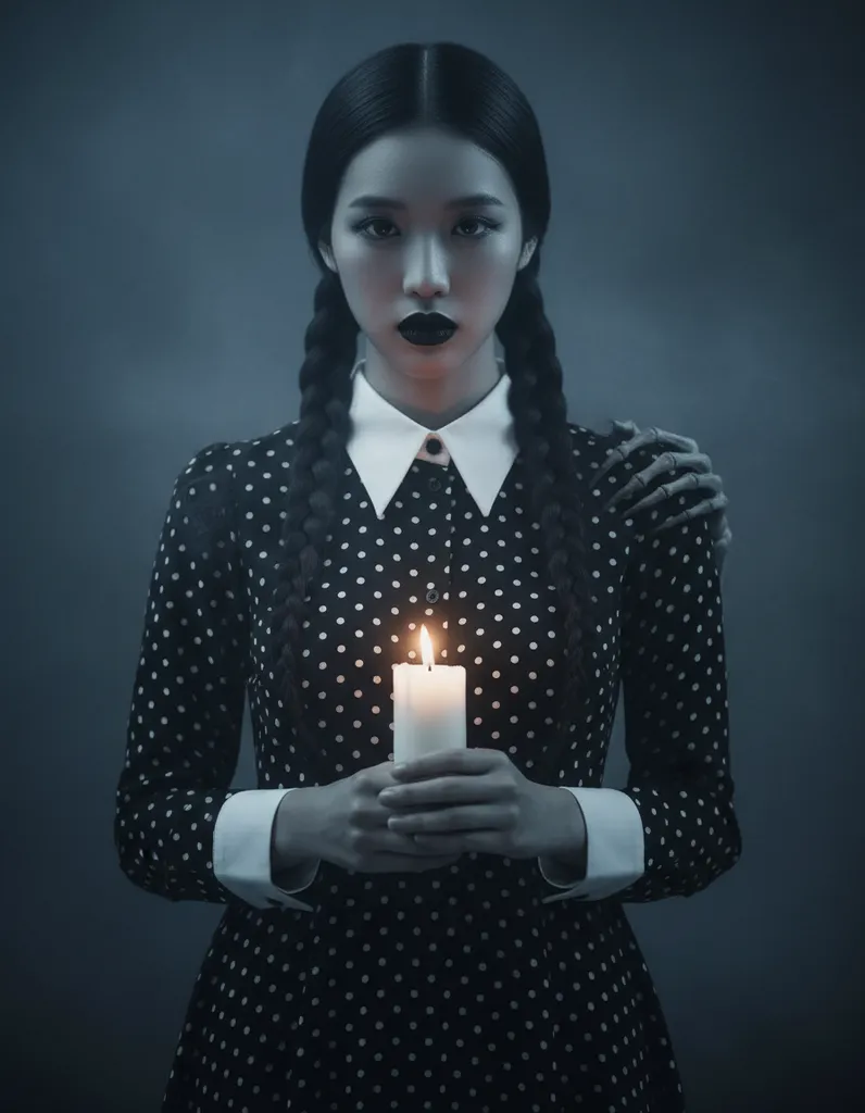 Wednesday Poster — Halloween Eerie Portrait sample output