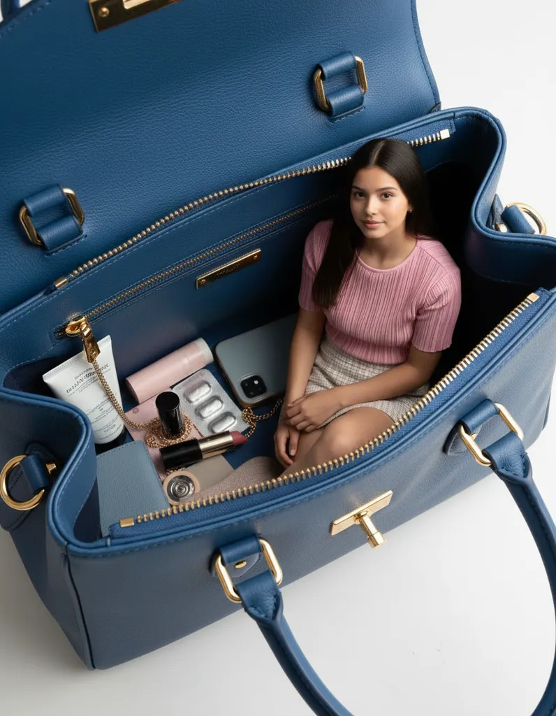 What's In My Bag — Editorial DSLR Top-View Photo sample output