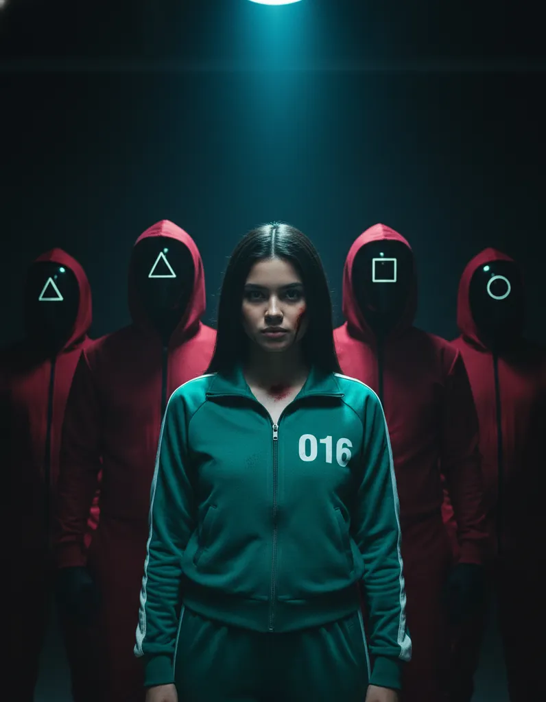 Squid Game — Survival-Thriller Cinematic Portrait sample output