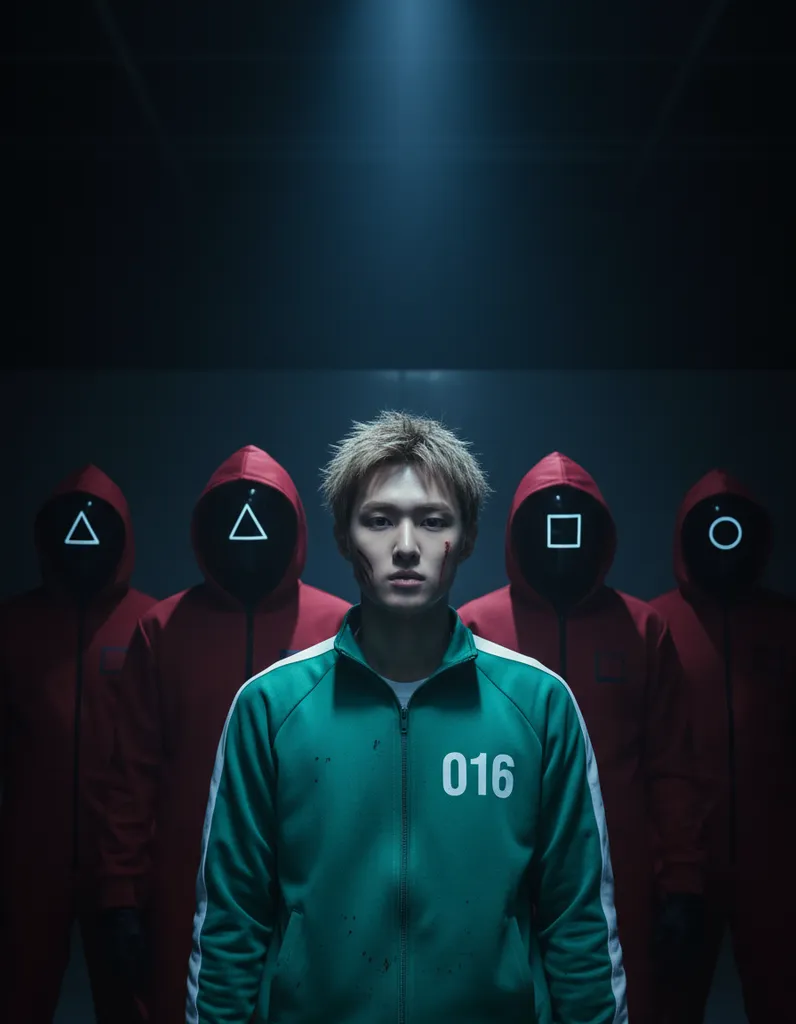 Squid Game — Survival-Thriller Cinematic Portrait sample output