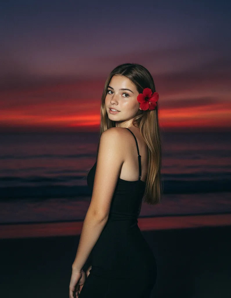 Beach Twilight Portrait sample output