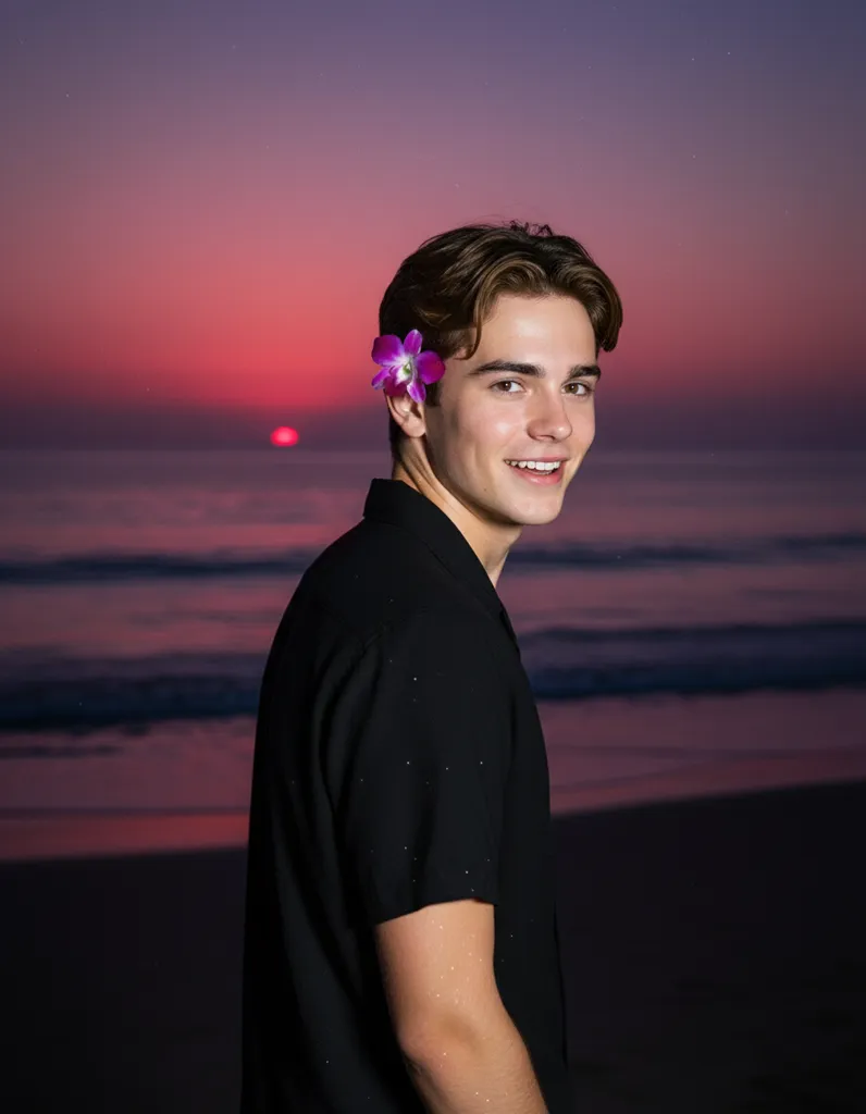 Beach Twilight Portrait sample output