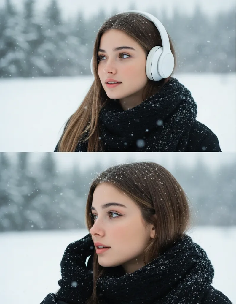 Winter Echo Dual Close-Up Portrait