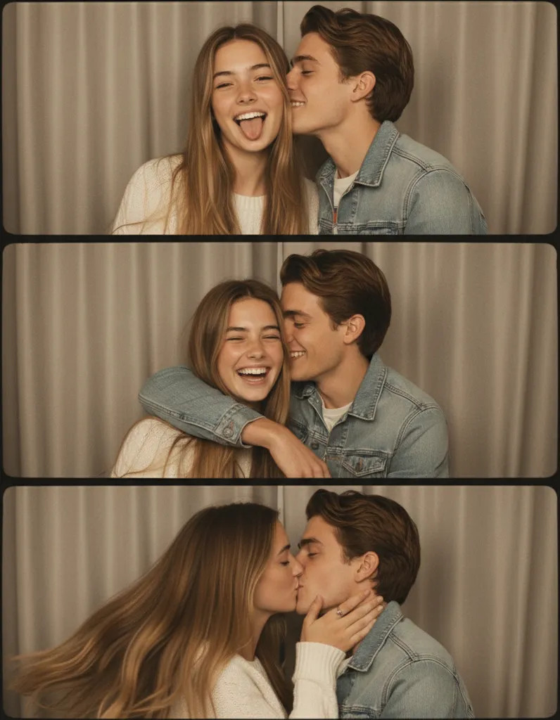 Timeless Kisses Vintage Photo Booth Romance sample output