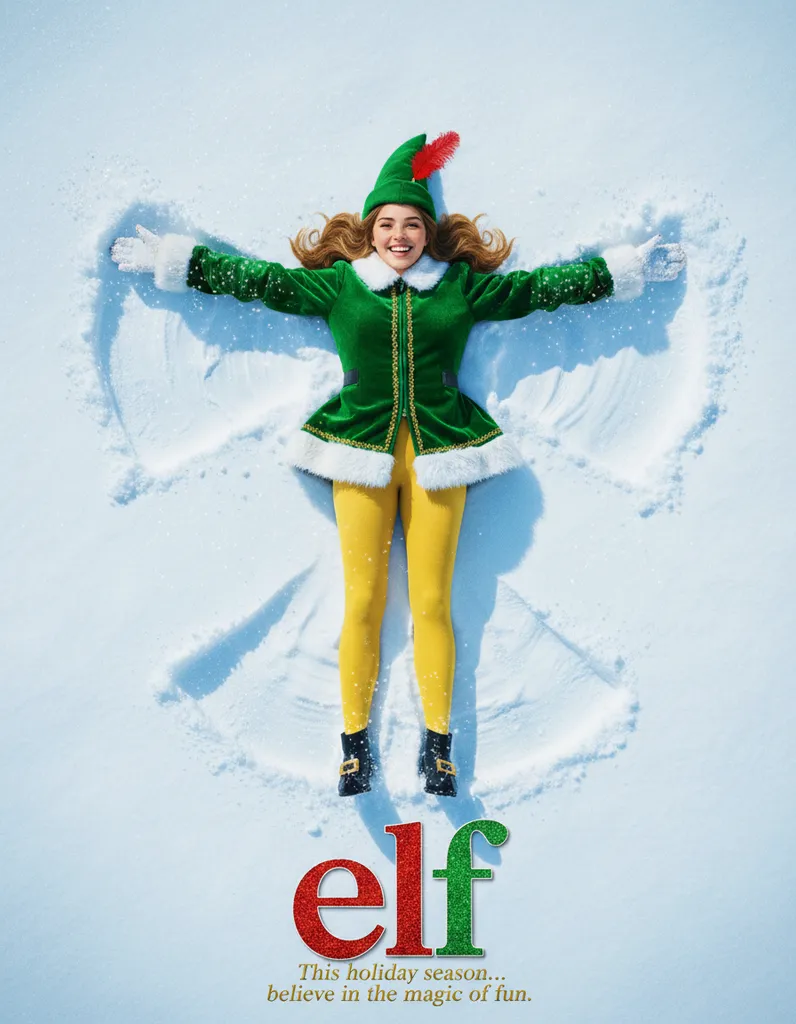 'Elf' Christmas Movie Poster sample output