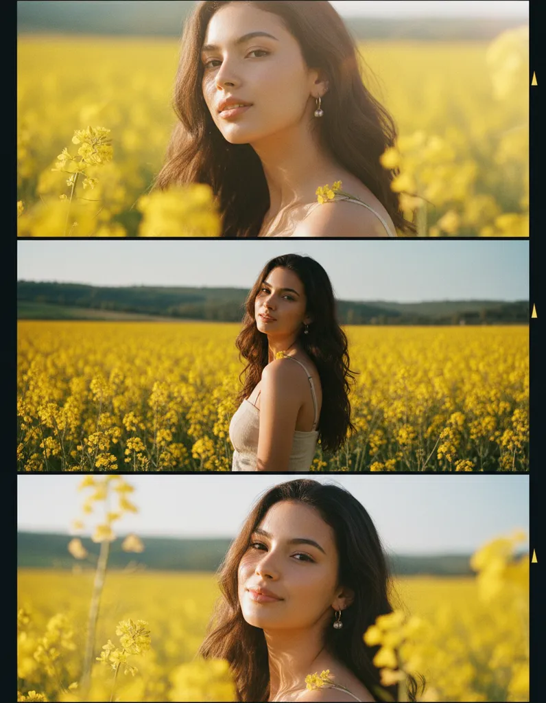 Golden Hour Triptych Portrait