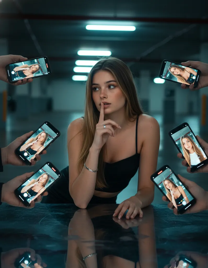 "Shh!" — Paparazzi Taken Portrait