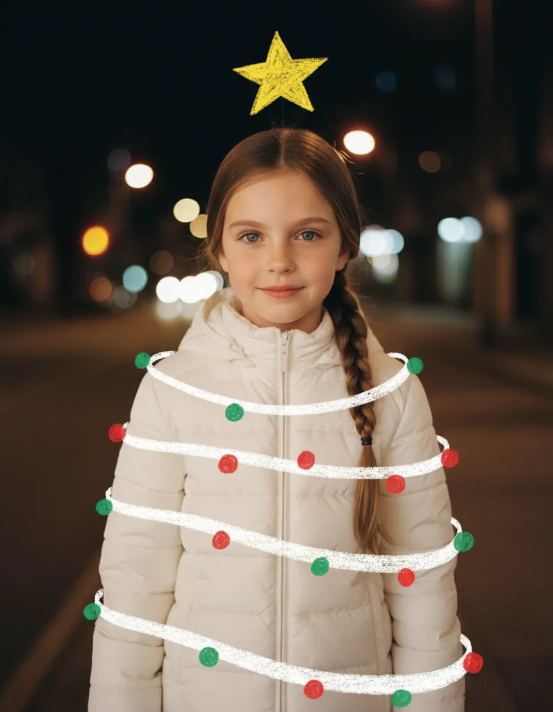 Christmas Tree Film-Style Photo