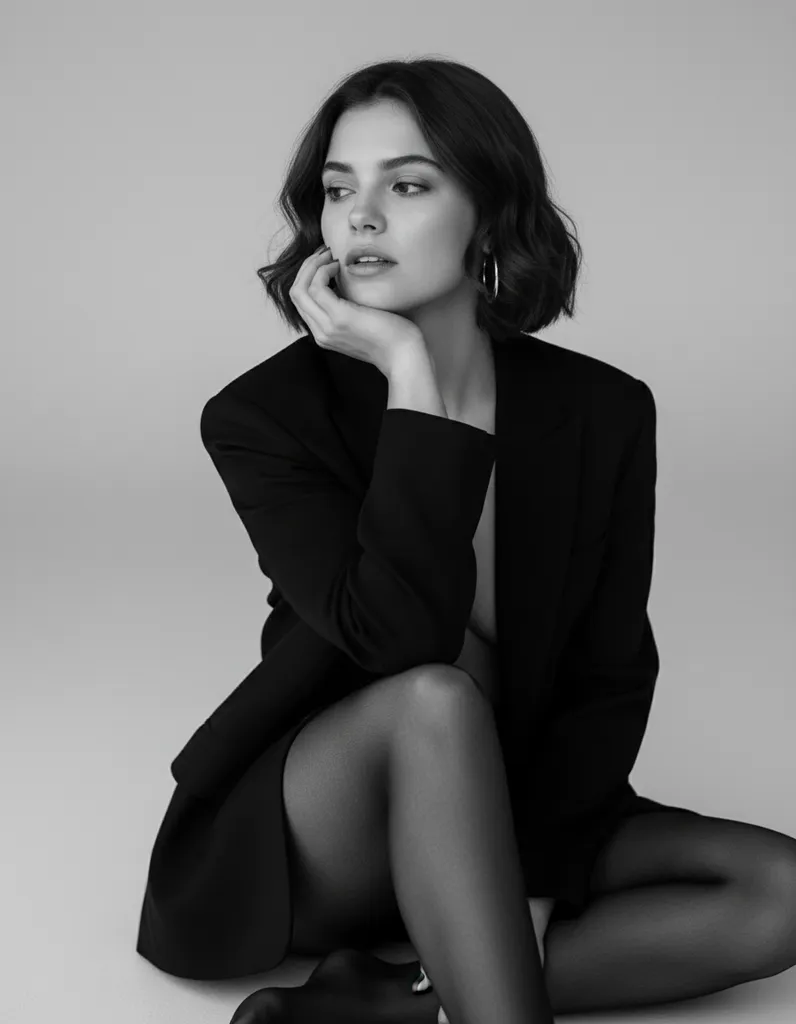 Monochromatic Studio Portrait