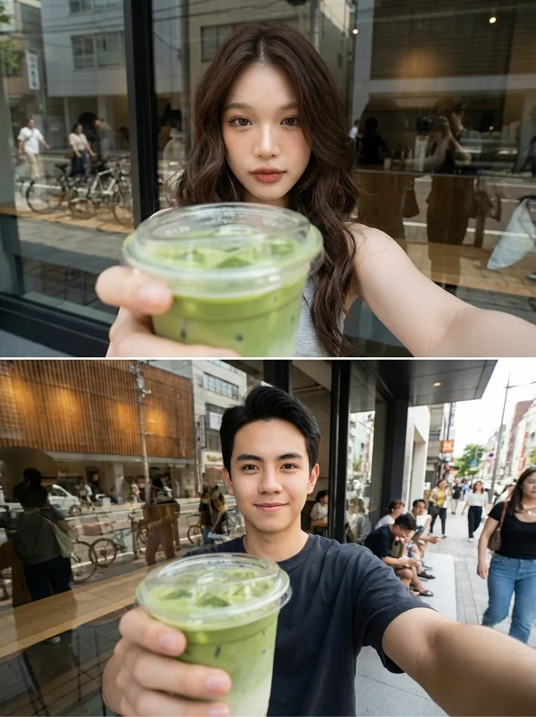 Matcha Date Couple Portrait