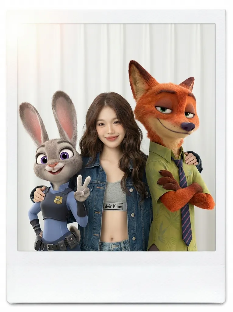 Zootopia Polaroid — Judy & Nick