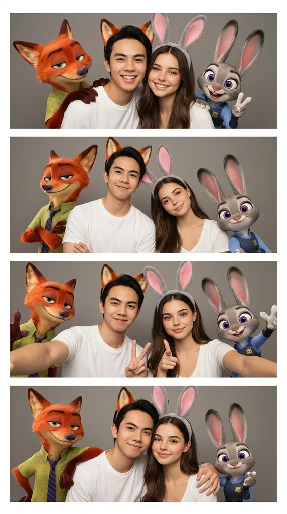 4-Frame Zootopia Photobooth Strip