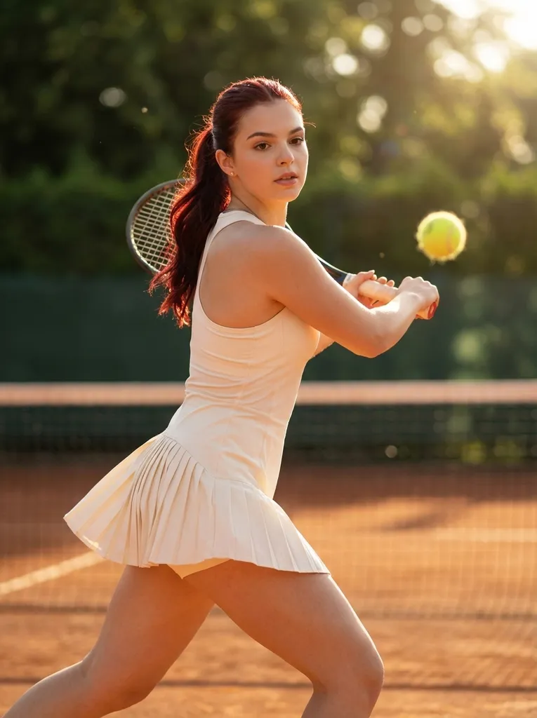 Golden Hour Tennis Muse